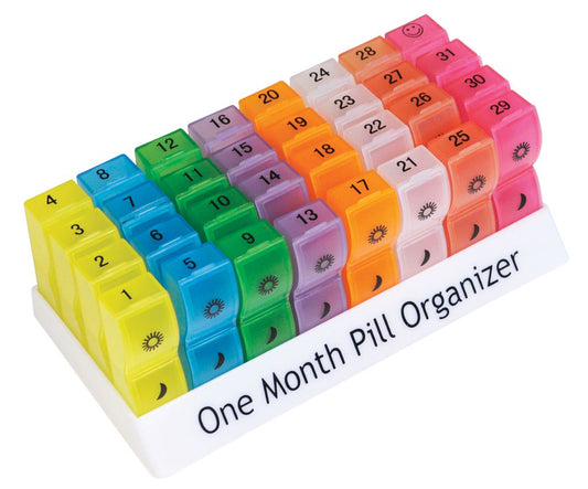 Colourful One Month Pill Organiser