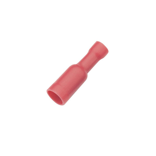 Crimp terminal, female bullet, 0.5 - 1.5mm&Oslash; cable, 4.0mm, Red