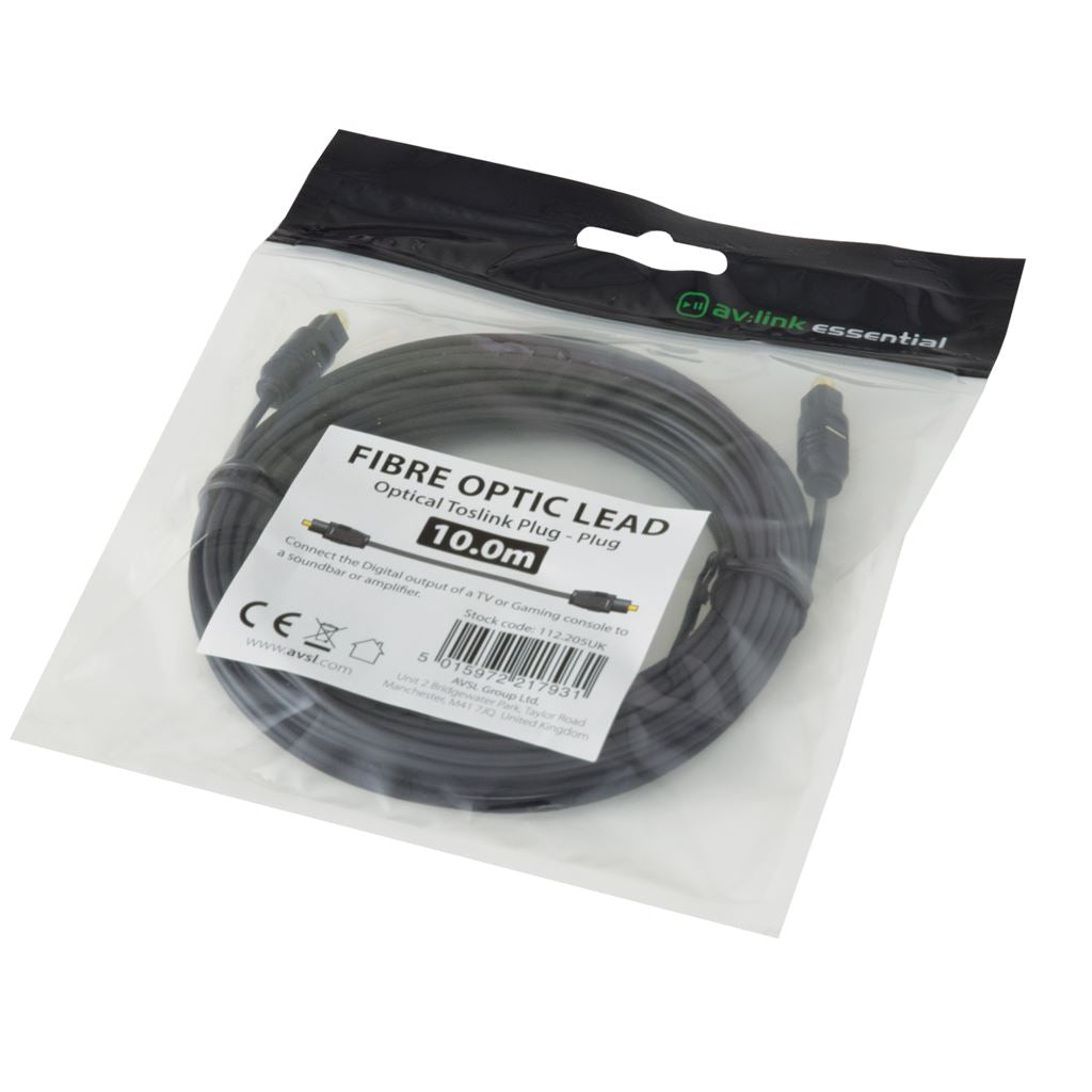 Fibre Optic TOSlink Leads - 10.0m