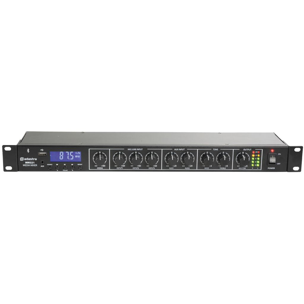 Rack Mixer With Bluetooth & USB/FM Player - MM321 + BT/USB/FM