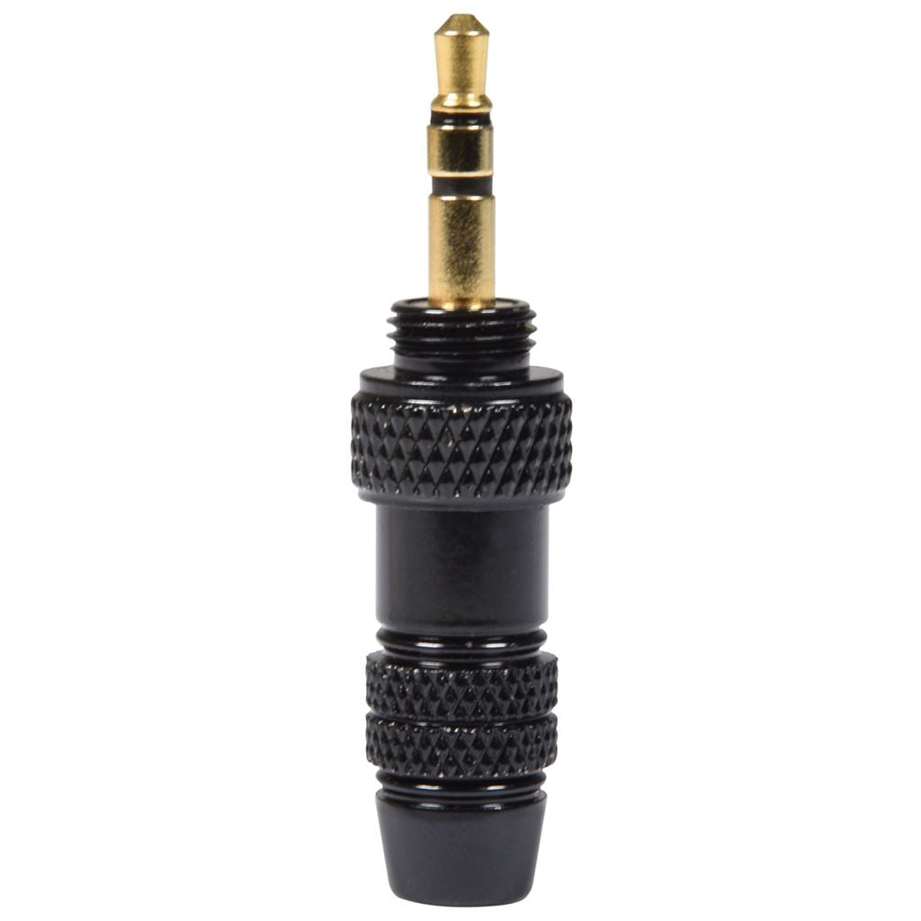 3.5mm Threaded Stereo Jack Plugs - Black 6mm