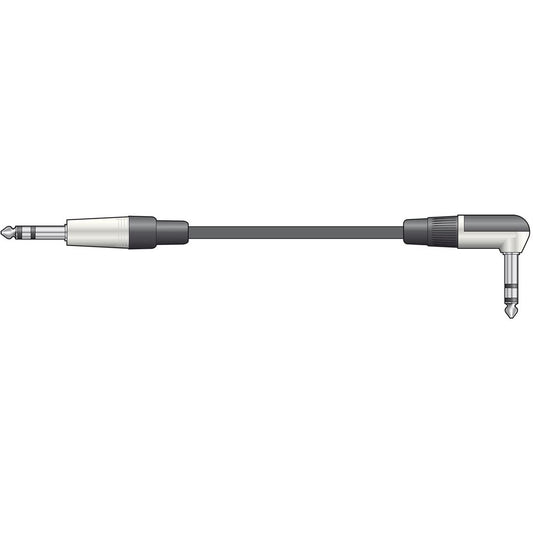 Classic Audio Leads 6.3mm TRS Right Angle Jack Plug - 6.3mm TRS Jack Plug - RA 6.0m - S6J-90J600