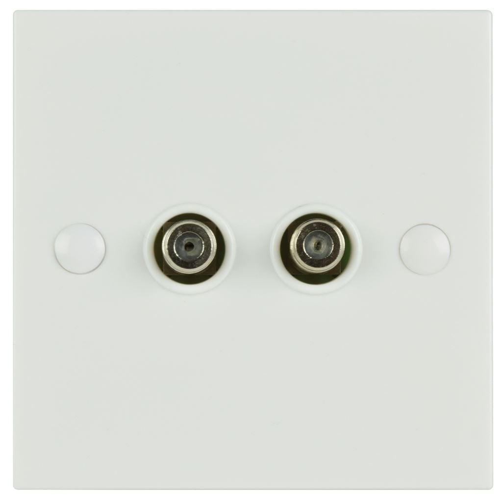 Double F-Type Screw Wallplate