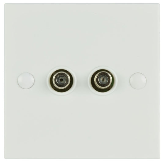 Double F-Type Screw Wallplate