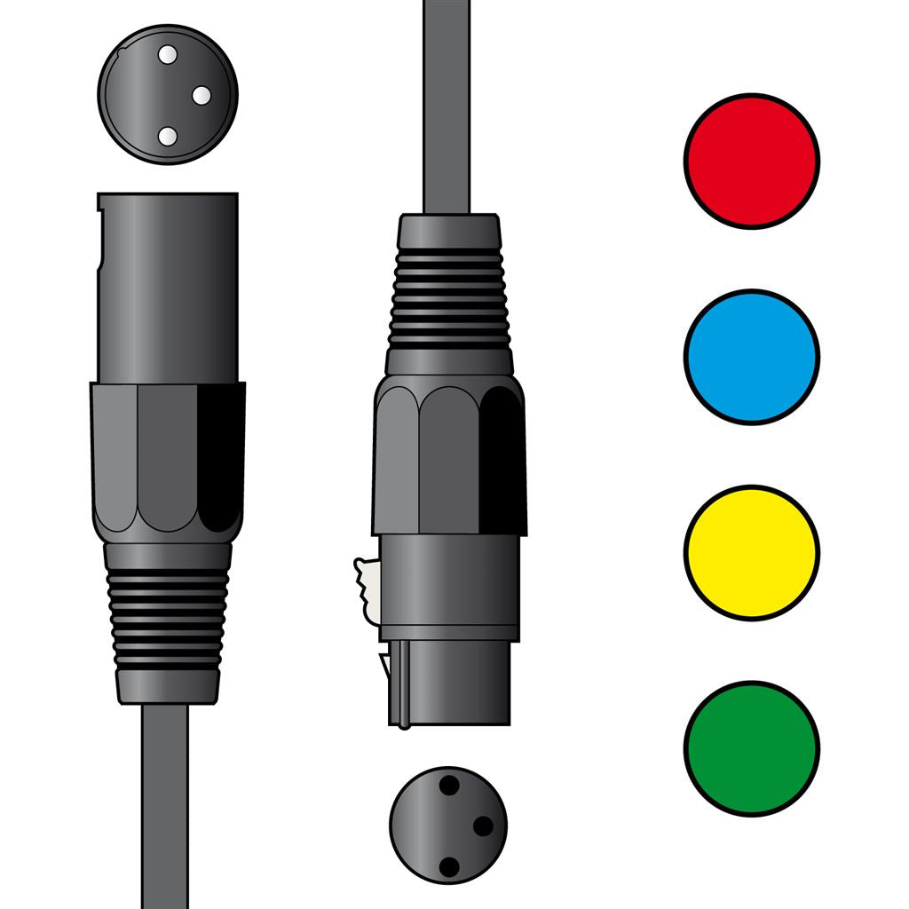 Classic Microphone Leads XLR Female - XLR Male - 1.5m Black - XF-XM150BK