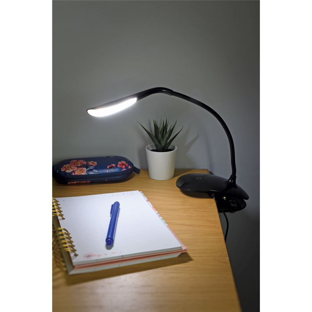 LED USB Clip On Desk Lamp - 14 - Blk - CLIP-LAMP-B