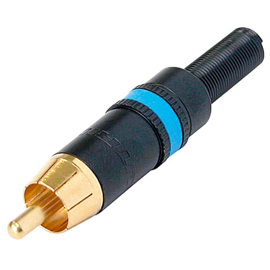 REAN NYS373 Phono Plug with Gold Plated Contacts and Colour Coded Ring