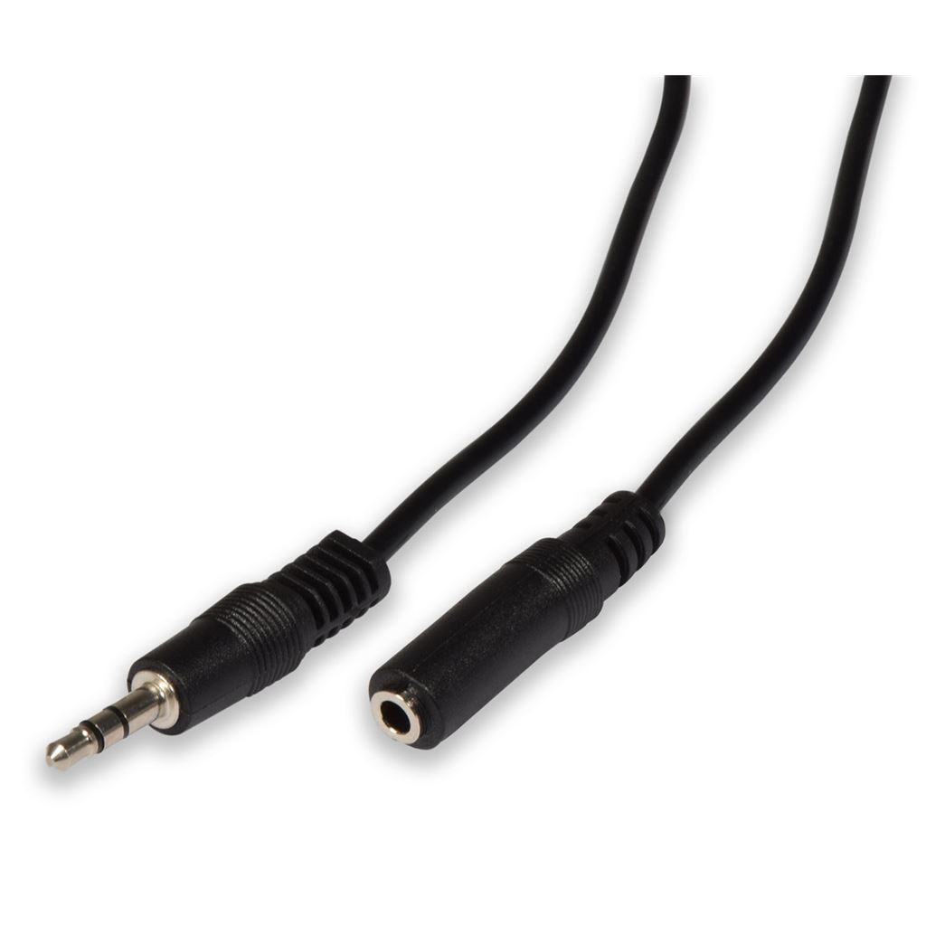 3.5mm Stereo Plug to 3.5mm Stereo Socket Leads - 6.0m