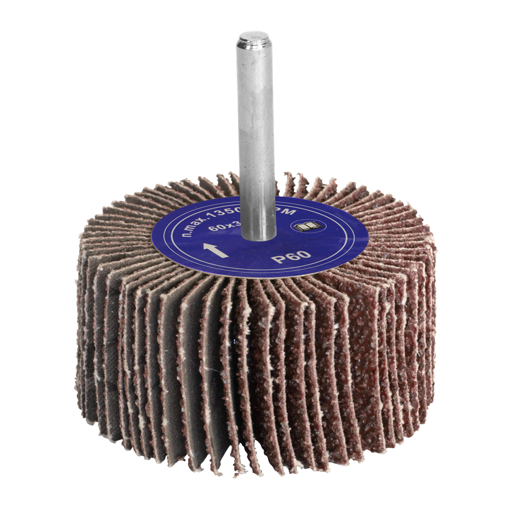 Flap Wheel &#216;60 x 30mm 60Grit 6mm Shaft