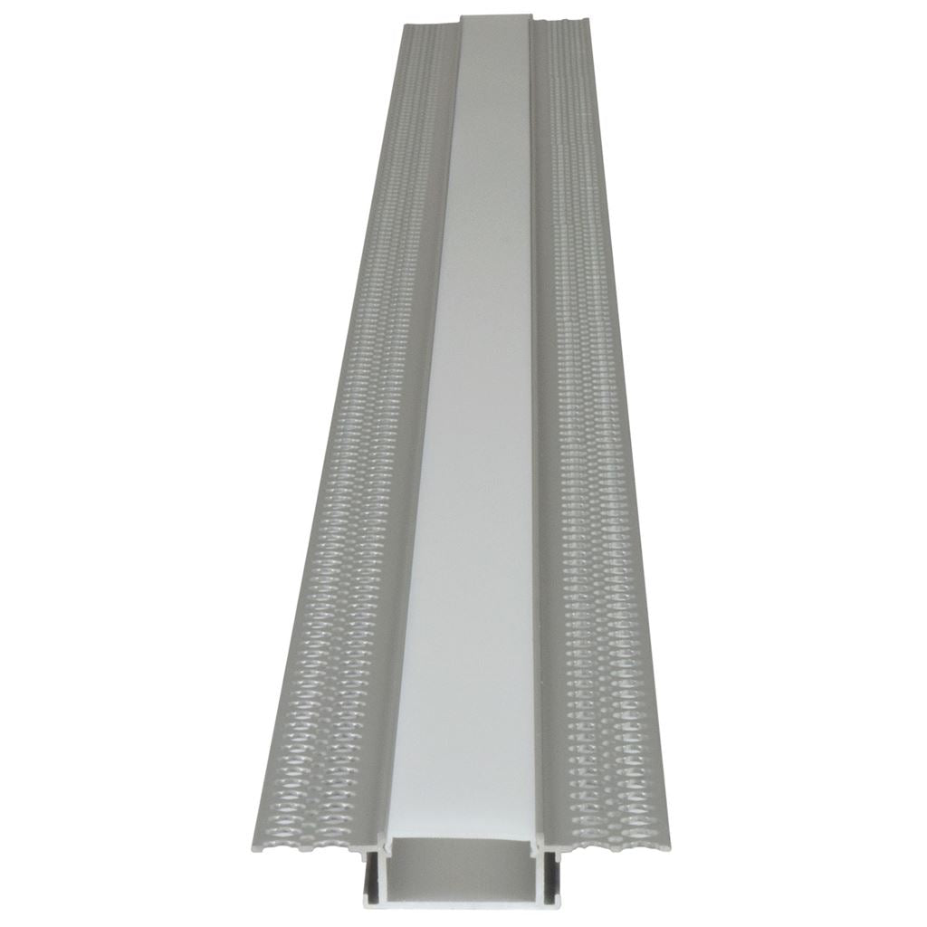 Aluminium LED Tape Profile Wide Flush Mounted Plaster-in - 1m