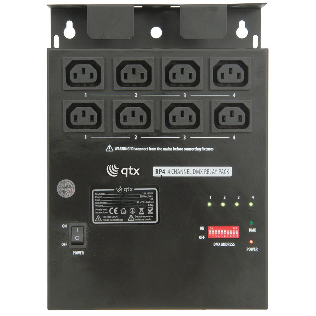 4 Channel DMX Relay Pack - RP4