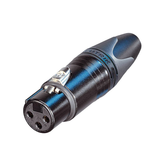 Neutrik NC3FXX-B Female 3 Pin XLR Line Socket With Gold Plated Contacts