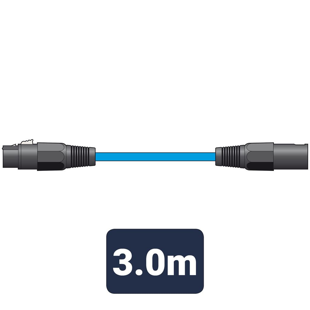 Classic Microphone Leads XLR Female - XLR Male - 3.0m Blue - XF-XM300BL