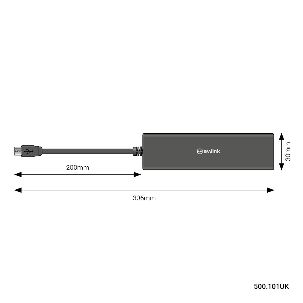 4 Port SuperSpeed USB Type-C Hub - USB-C