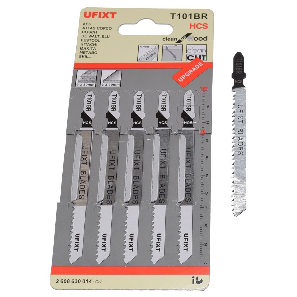 Jigsaw Blades T101BR For Down Cutting Laminates and Veneers High Carbon Steel HCS 5 Pack