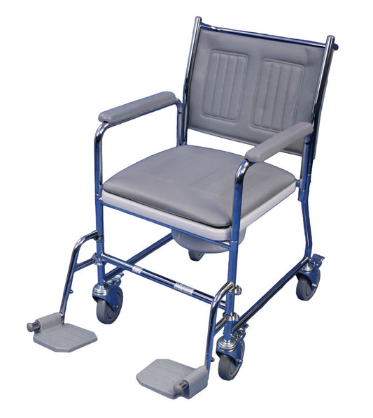 Flat Packed Linton Mobile Wheeled Commode