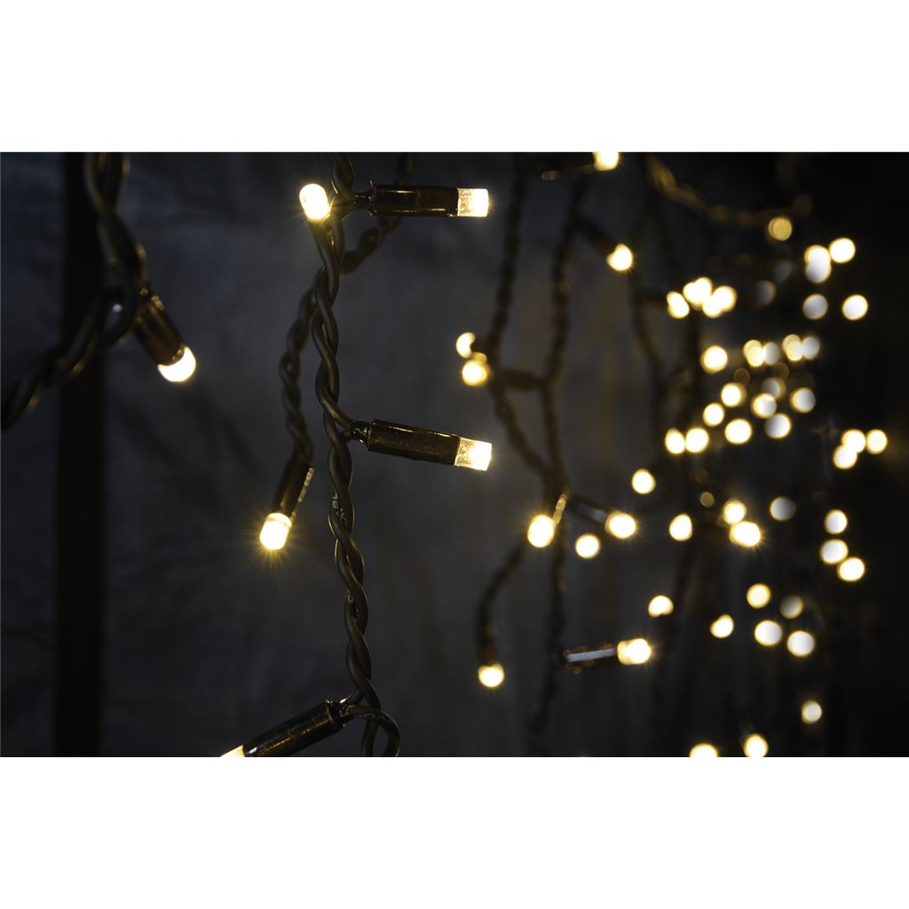 Icicle-Inspired Multi-Sequence Outdoor LED String Lights - 180 Conn WW - 180ILCON-WW