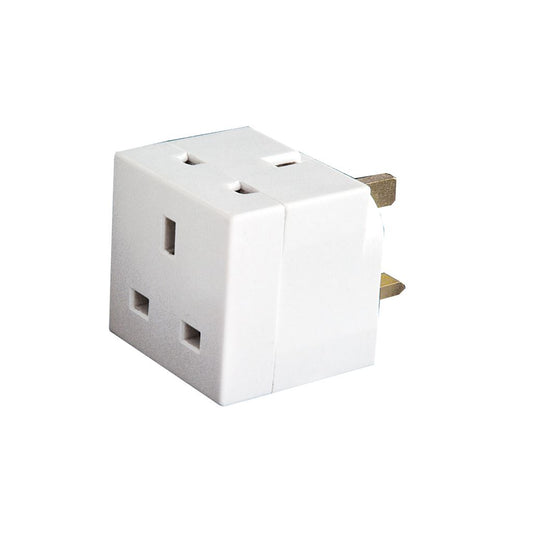 2 Way UK Mains Adaptor - 2-Way