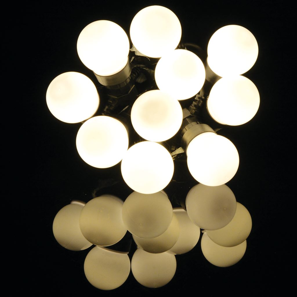 Outdoor LED Festoon Lights - 10 Bauble Warm White - BOF10WW