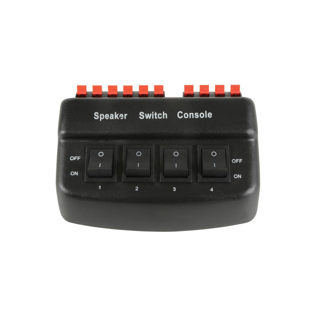 4 Way Loudspeaker Selector - 4-Way - black version - AD-SPK42