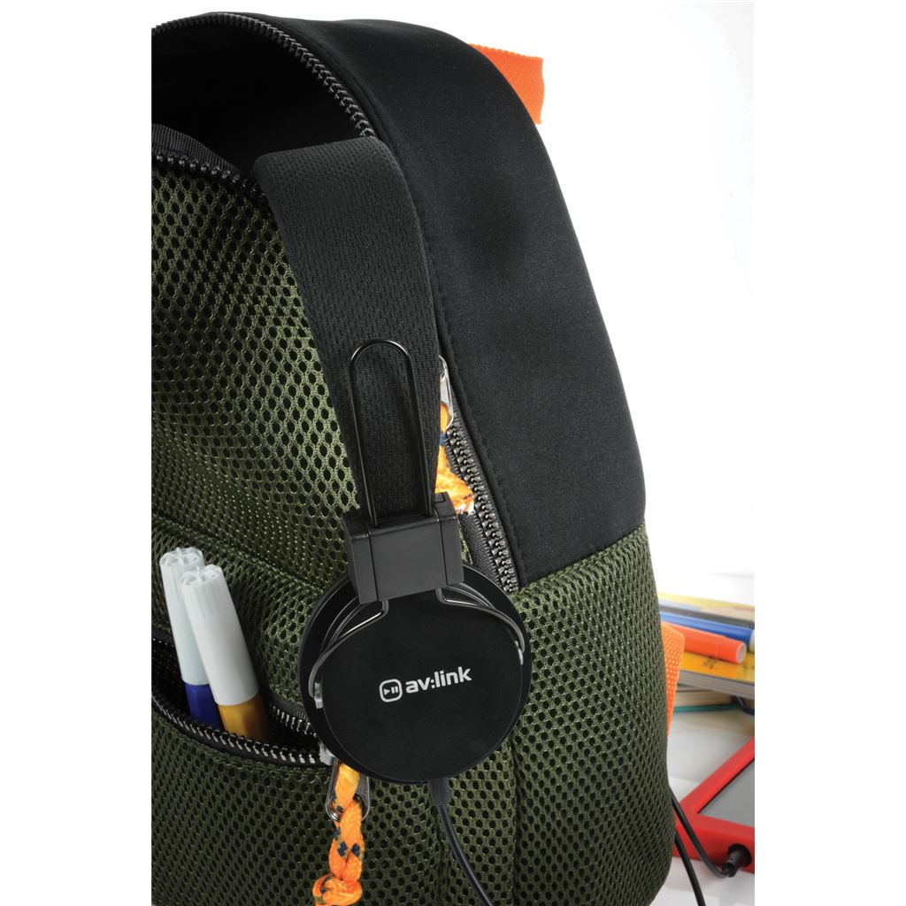 Children&#39;s Headphones with in-line Microphone - Kids Black - CH850-BLK