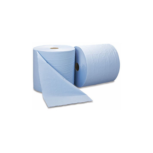 2 Ply Blue Bumper Wiping Roll - 400m x 280mm - Pack of 2