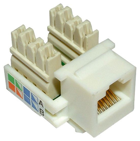 White RJ45 Keystone Jack