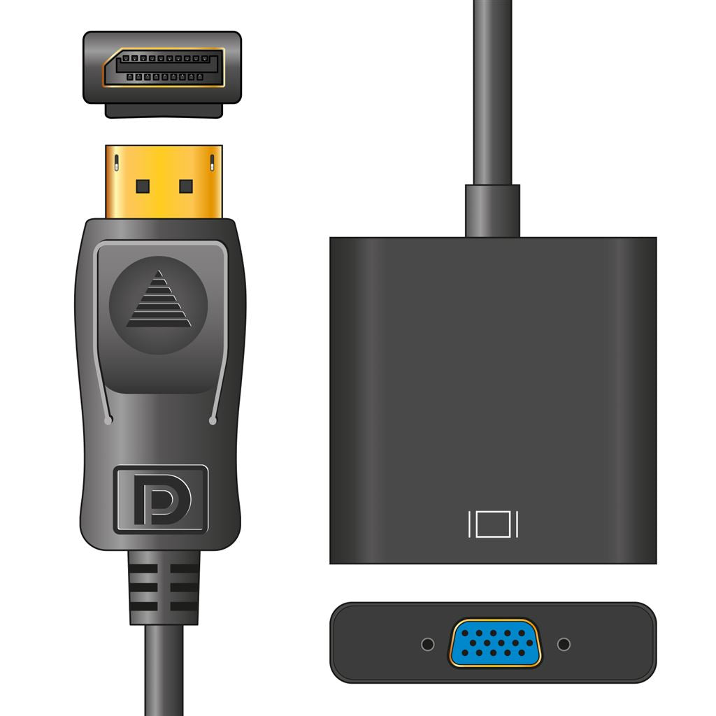 Adaptor Lead Display Port Plug – VGA Socket