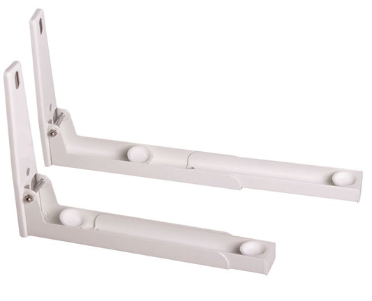 White Microwave brackets with Extendable Arms - Medium