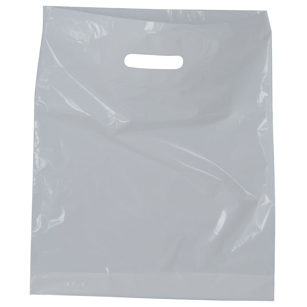 White Carrier Bag - Bag, 380 x 457 x 75mm (15" x 18" x 3 " approx), 30 microns