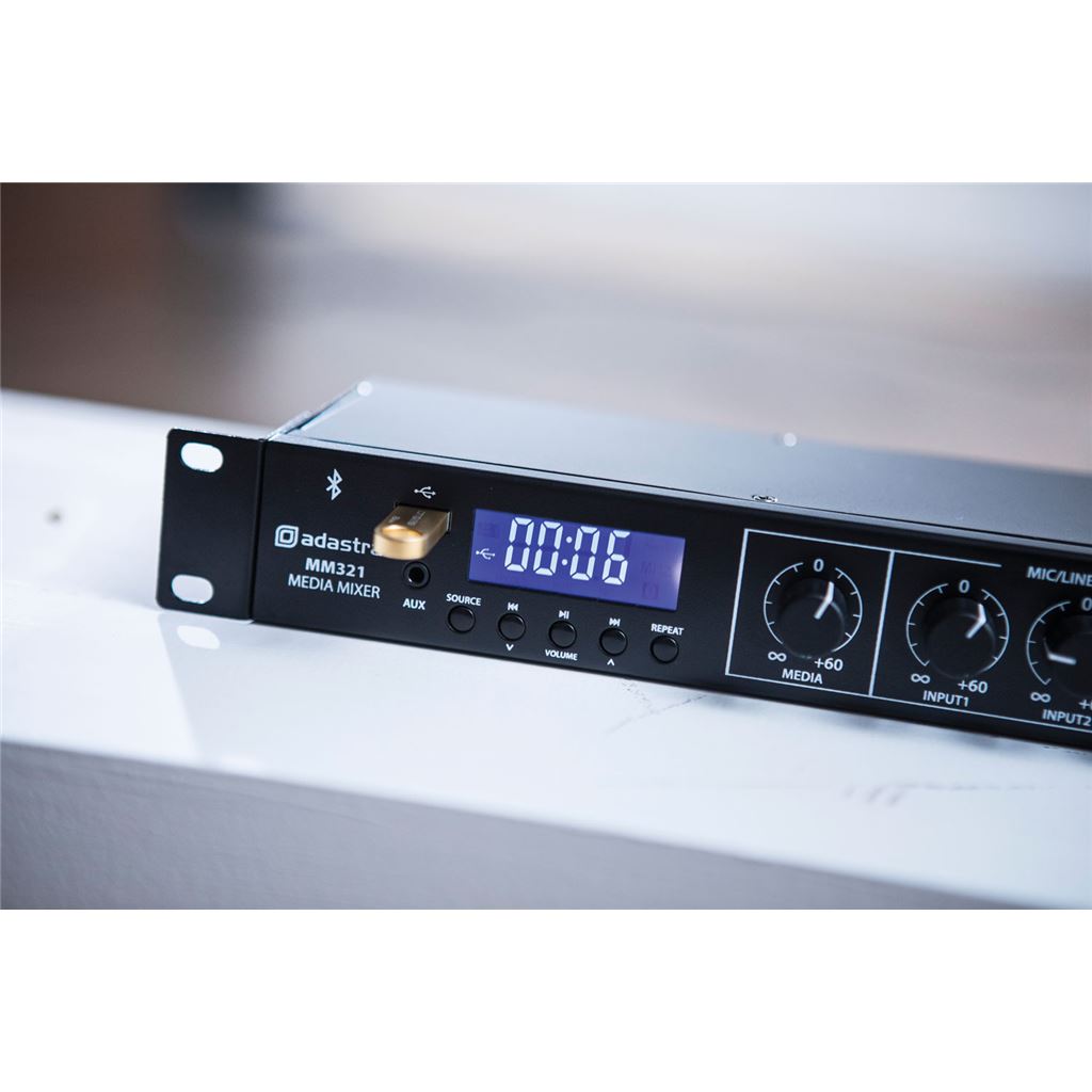 Rack Mixer With Bluetooth & USB/FM Player - MM321 + BT/USB/FM