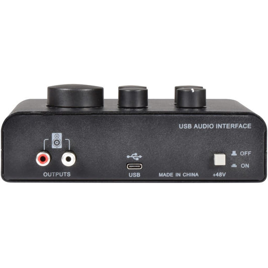 USB Audio Interface - 2 Microphone + 1 Instrument - USB2+1