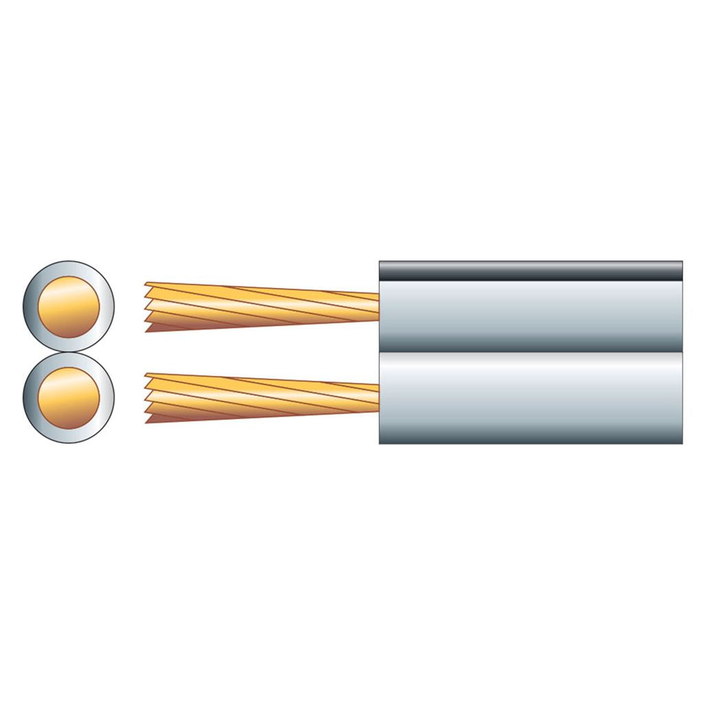 Standard Figure 8 Speaker Cable - Cable, 2 x (7 x 0.18mm&#216;)