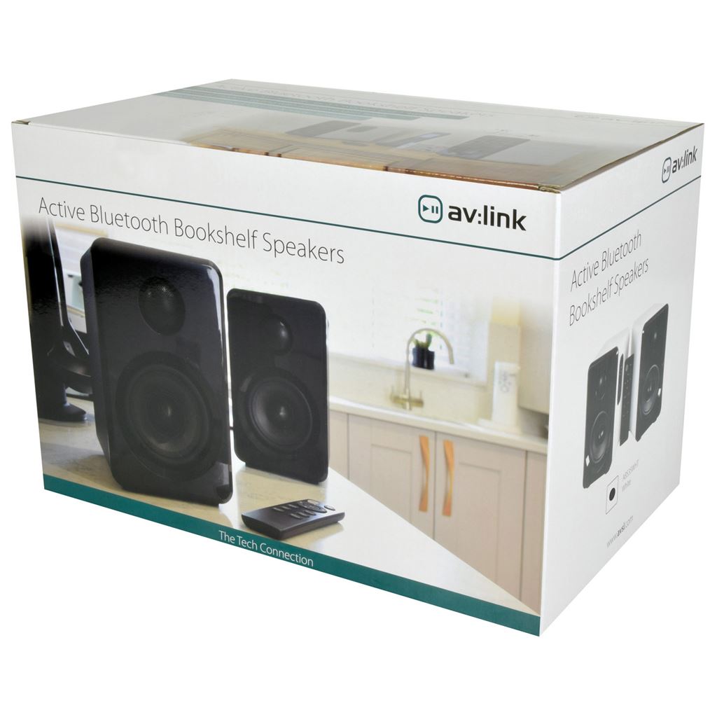 Active Bluetooth Bookshelf Speakers - White - ABS35WHT