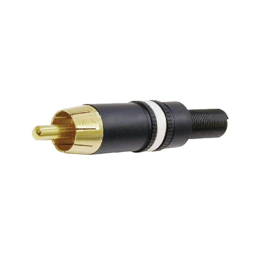 REAN NYS373 Phono Plug with Gold Plated Contacts and Colour Coded Ring