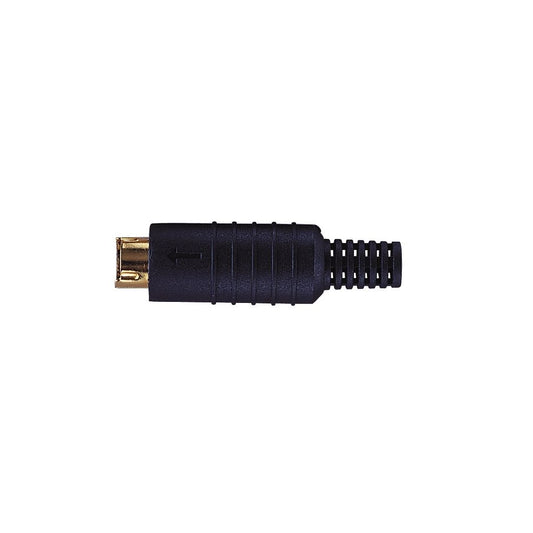 4 Pin Gold Plated Super VHS Connector with Cable Protector and Solder Terminals