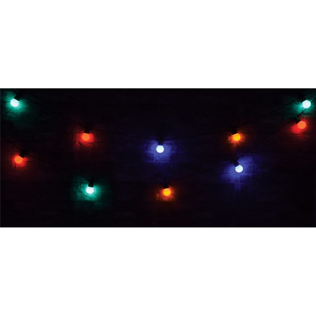 Outdoor LED Festoon Lights - 10 Bauble Multicolour - BOF10MC