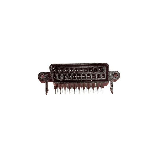 21 Way Right Angled Scart Chassis Socket with Solder Terminals, Chassis or PCB Mount