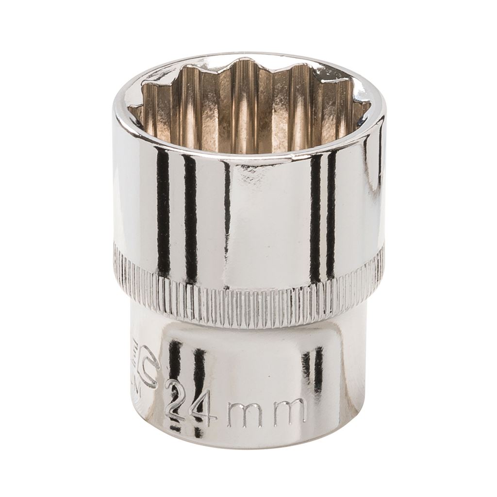 Silverline Socket 1/2" Drive 12pt Metric - 24mm