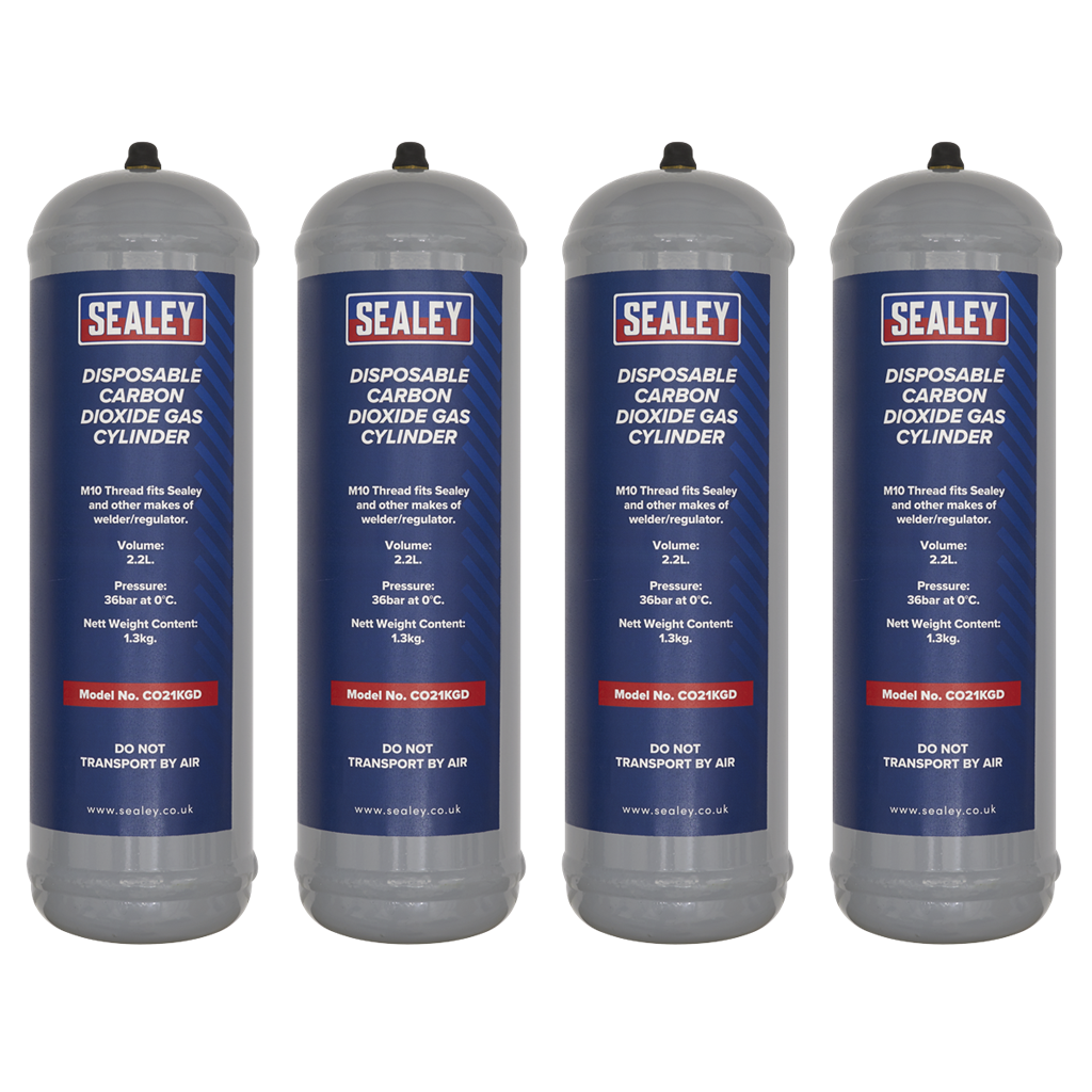 1.3kg Disposable Carbon Dioxide Gas Cylinder - Pack of 4