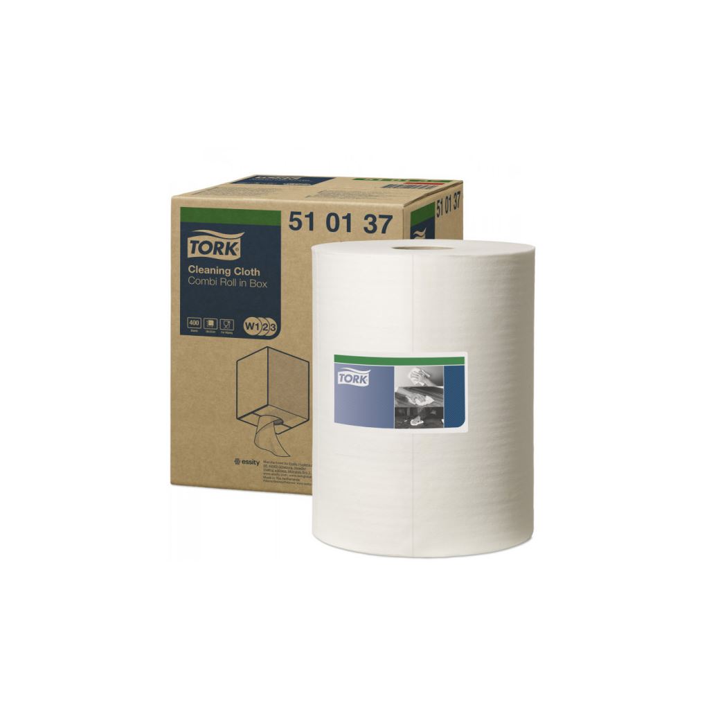 1 Ply Cleaning Cloth - White - 152m Roll