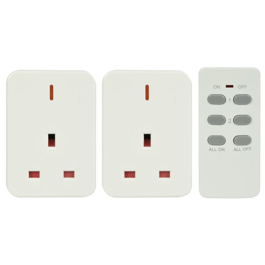 Wireless Remote Control Mains Sockets - Set of 2 - WRC2