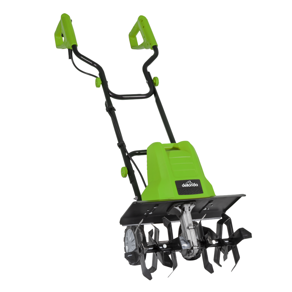 Dellonda Electric Tiller/Cultivator, 1500W Rotavator for Digging Garden Soil, Electric Weeder 40cm Working Width, 6 Blades, 10m Power Cable, Foldable Frame