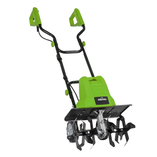 Dellonda Electric Tiller/Cultivator, 1500W Rotavator for Digging Garden Soil, Electric Weeder 40cm Working Width, 6 Blades, 10m Power Cable, Foldable Frame