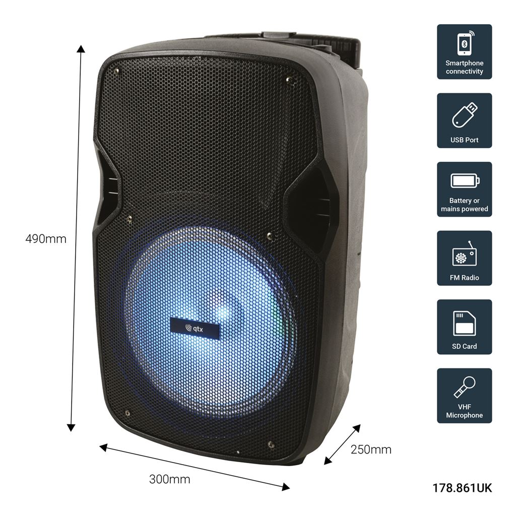 PAL Portable PA Units with TWS and LED FX - PAL10 Light Show