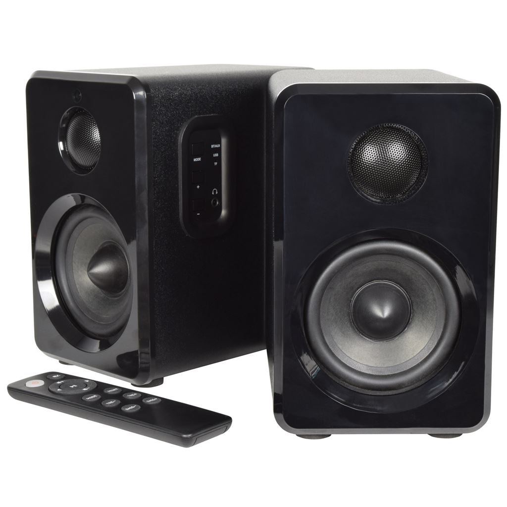 Active Bluetooth Bookshelf Speakers - Black - ABS35BLK