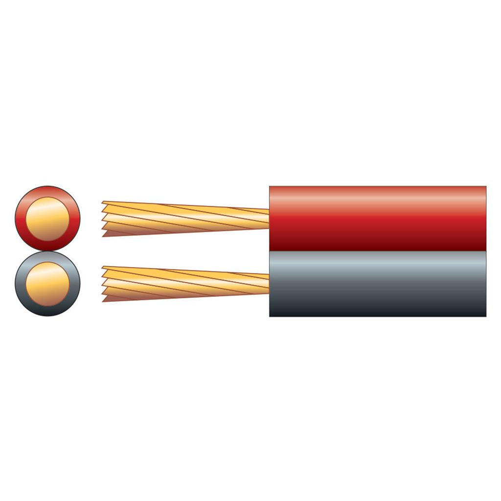 Figure 8 Power/Speaker Cable Red/Black - Cable, 2 x (130 x 0.18mm&#216;, 50m reel)