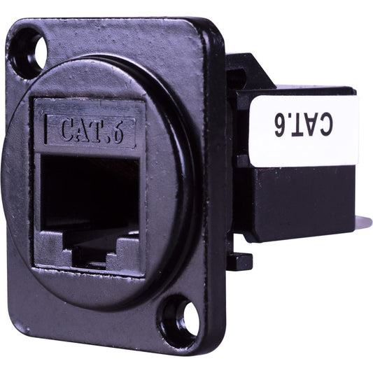 Chassis Mount D-Series Compatible Cat 5e Socket TQ Toolless IDC Connections