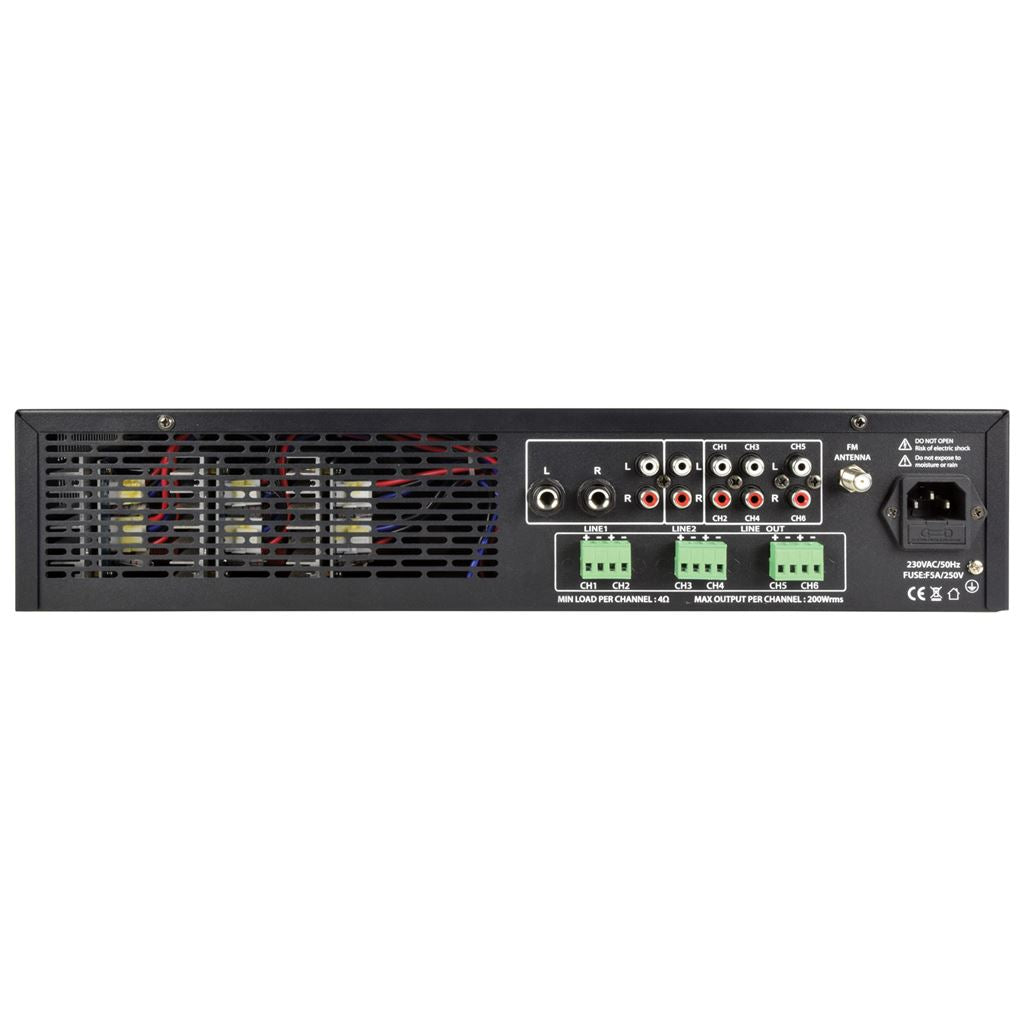 A-series Multi Zone Stereo Amplifiers - A6 Tri Amplfier 6x200W