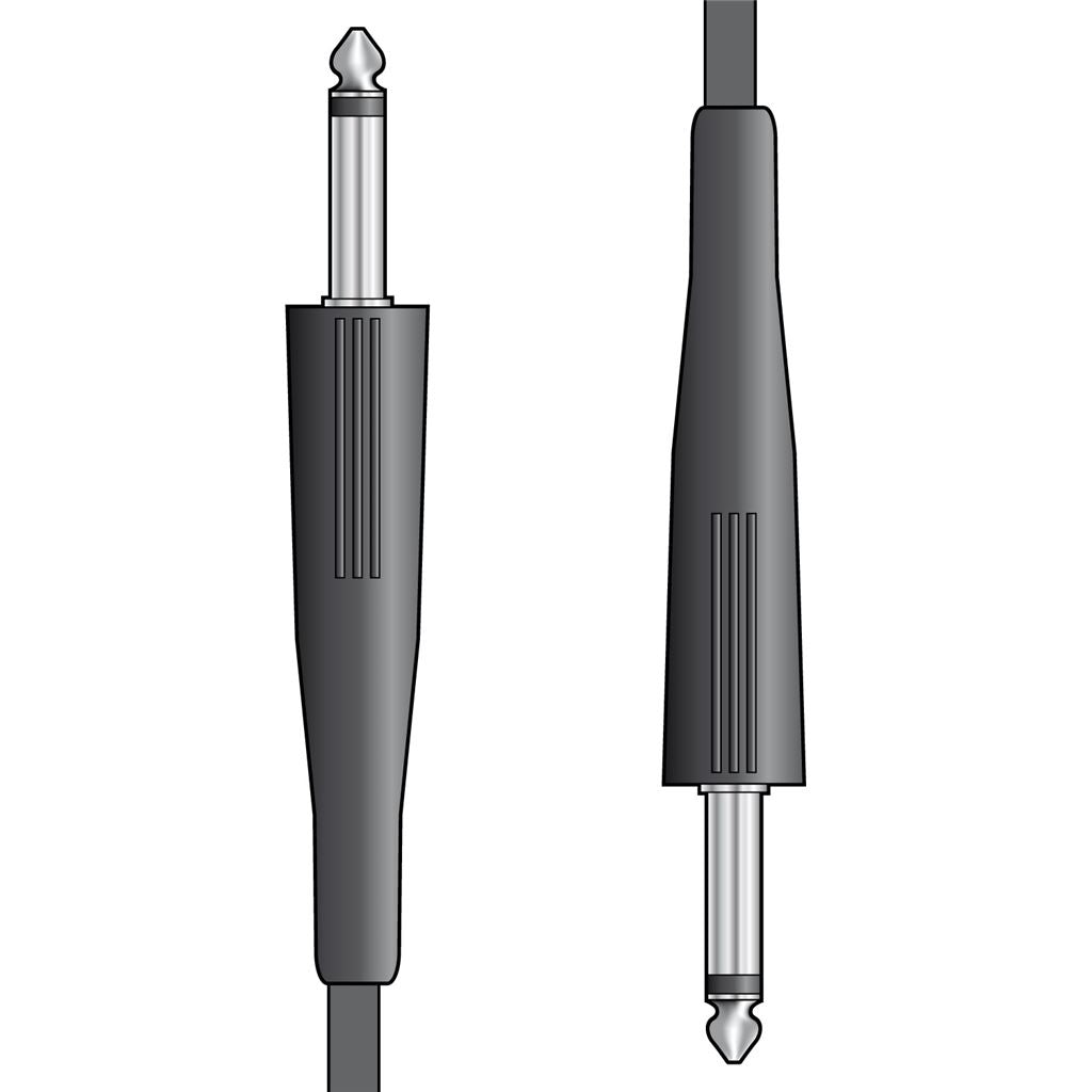 Classic Speaker Leads 6.3mm Mono Jack Plug - 6.3mm Mono Jack Plug - 1.5m - SPJ-J150